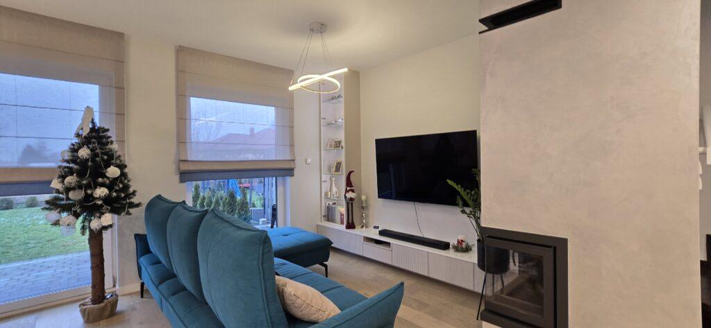 Elegancki salon w domu jednorodzinnym