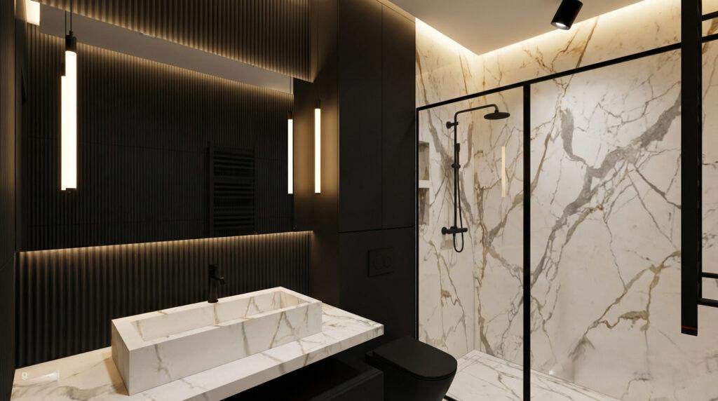 Łazienka w apartamencie w Gdańsku