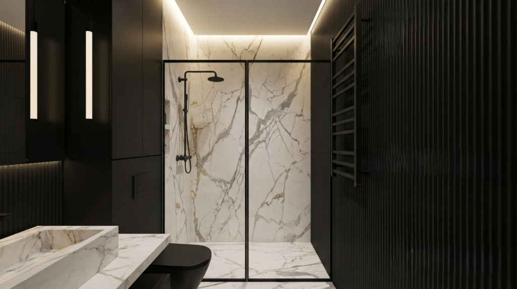 Łazienka w apartamencie w Gdańsku